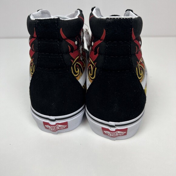 Vans Sk8-Hi Santa Flame Suede Canvas Black Red Men’s 8 Women’s 9.5 Christmas NWT - Picture 4 of 8